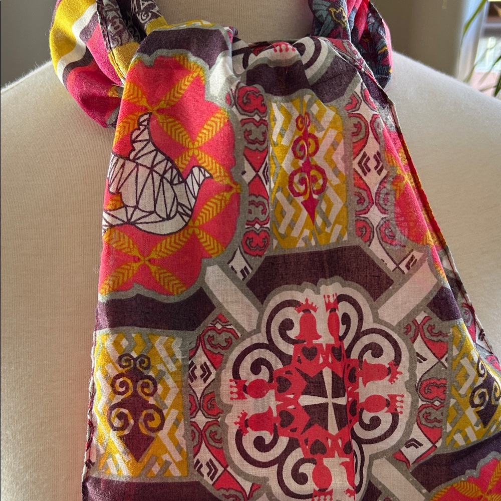 Colorful Patterned Scarf - Picture 2 of 6